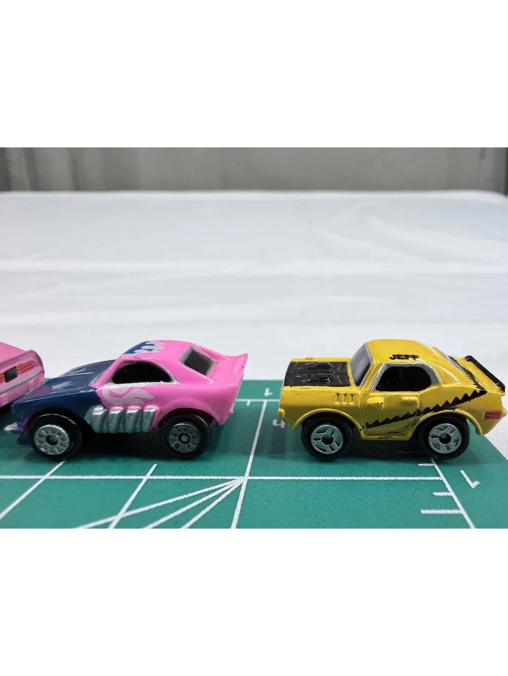 Set of 11 Vintage Galoob 1986-1987 Toy Cars with Various Designs and Colors